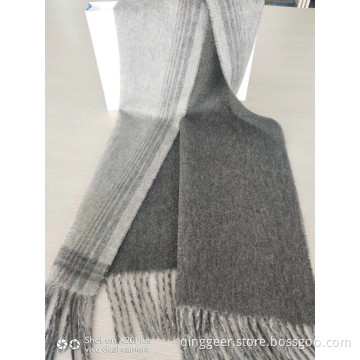 Fashion 100% Cashmere Double Face Classic Check Scarf